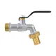 Кран шаровой поливочный 3/4" Raftec BLACK KP02 DN20 PN16 со штуцером для шланга