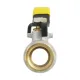 Кран кульовий газовий муфтовий 1/2" ВР-ЗР ручка Raftec YELLOW GRH11 DN15 PN40 латунь нікельована