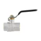Кран шаровой муфтовый 1 1/4" ВР-ВР ручка Raftec BLACK DRH4 DN32 PN30 латунь никелированная