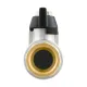Кран шаровой муфтовый 1/2" ВР-ВР бабочка Raftec BLACK DRB1 DN15 PN50 латунь никелированная