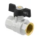 Кран шаровой муфтовый 1" ВР-ВР бабочка Raftec BLACK DRB3 DN25 PN40 латунь никелированная