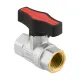 Кран шаровой муфтовый 1" ВР-ВР бабочка Raftec GOLD GRDV031 DN25 PN50 латунь никелированная