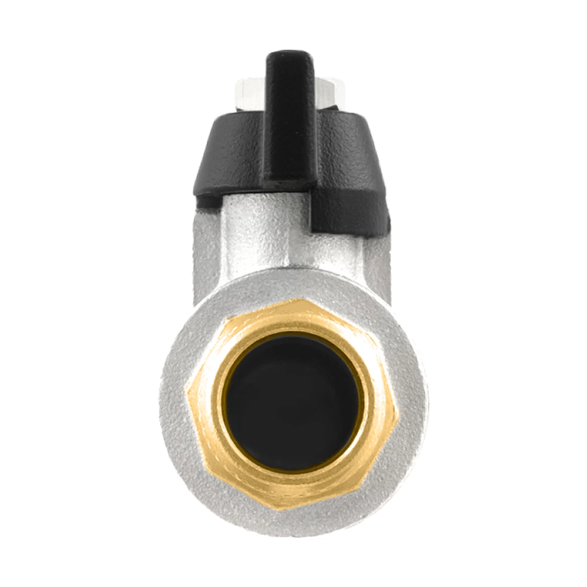 Кран шаровой муфтовый 1" ВР-НР бабочка Raftec BLACK DRB31 DN25 PN40 латунь никелированная