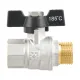 Кран шаровой муфтовый 3/4" ВР-НР бабочка Raftec BLACK DRB21 DN20 PN40 латунь никелированная