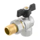Кран кульовий з американкою кутовий 1/2" ВР-ЗР Raftec BLACK DRBS1-U DN15 PN50 латунь нікельована