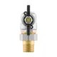 Кран кульовий з американкою кутовий 3/4" ВР-ЗР Raftec BLACK DRBS2-U DN20 PN40 латунь нікельована