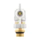 Кран кульовий з американкою кутовий 3/4" ВР-ЗР з антипротіканням Raftec WHITE WRBS-2 DN20 PN40 латунь нікельована