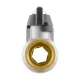 Кран кульовий з американкою прямий 1 1/4" ВР-ЗР Raftec BLACK DRBS4 DN32 PN30 латунь нікельована