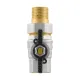 Кран кульовий з американкою прямий 1 1/4" ВР-ЗР Raftec BLACK DRBS4 DN32 PN30 латунь нікельована