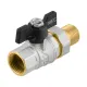 Кран кульовий з американкою прямий 1" ВР-ЗР Raftec BLACK DRBS3 DN25 PN40 латунь нікельована