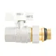 Кран кульовий з американкою прямий 1" ВР-ЗР з антипротіканням Raftec WHITE WRB-3 DN25 PN40 латунь нікельована