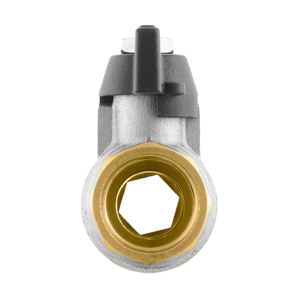 Кран кульовий з американкою прямий 3/4" ВР-ЗР Raftec BLACK DRBS2 DN20 PN40 латунь нікельована