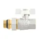Кран кульовий з американкою прямий 3/4" ВР-ЗР з антипротіканням Raftec WHITE WRB-2 DN20 PN40 латунь нікельована