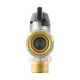 Кран шаровой с накидной гайкой угловой 1/2" НР-ВР Raftec BLACK DRBM1 DN15 PN50 латунь никелированная