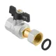 Кран шаровой с накидной гайкой прямой 1/2" ВР-ВР Raftec BLACK PRB-1 DN15 PN50 латунь никелированная