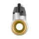 Кран шаровой с накидной гайкой прямой 1/2" ВР-ВР Raftec BLACK PRB-1 DN15 PN50 латунь никелированная