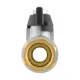 Кран шаровой с накидной гайкой прямой 3/4" НР-ВР Raftec BLACK PRBM2 DN20 PN40 латунь никелированная
