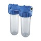 Фильтр магистральный двойной Atlas Filtri DUPLEX PLUS 3P TS 10" 3/4" с прозрачной колбой