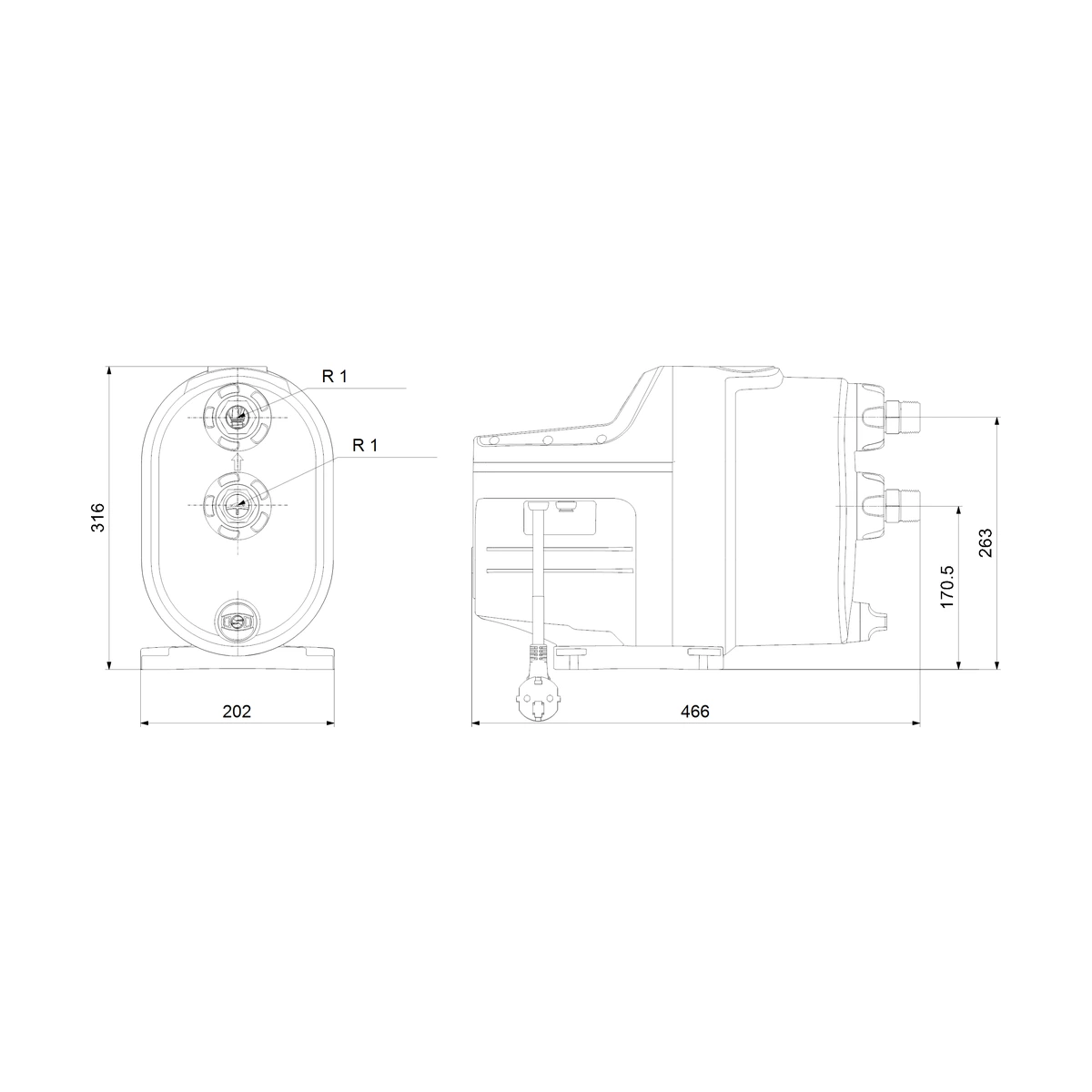 Насосна станція Grundfos SCALA1 3-45 самовсмоктувальна 44 м