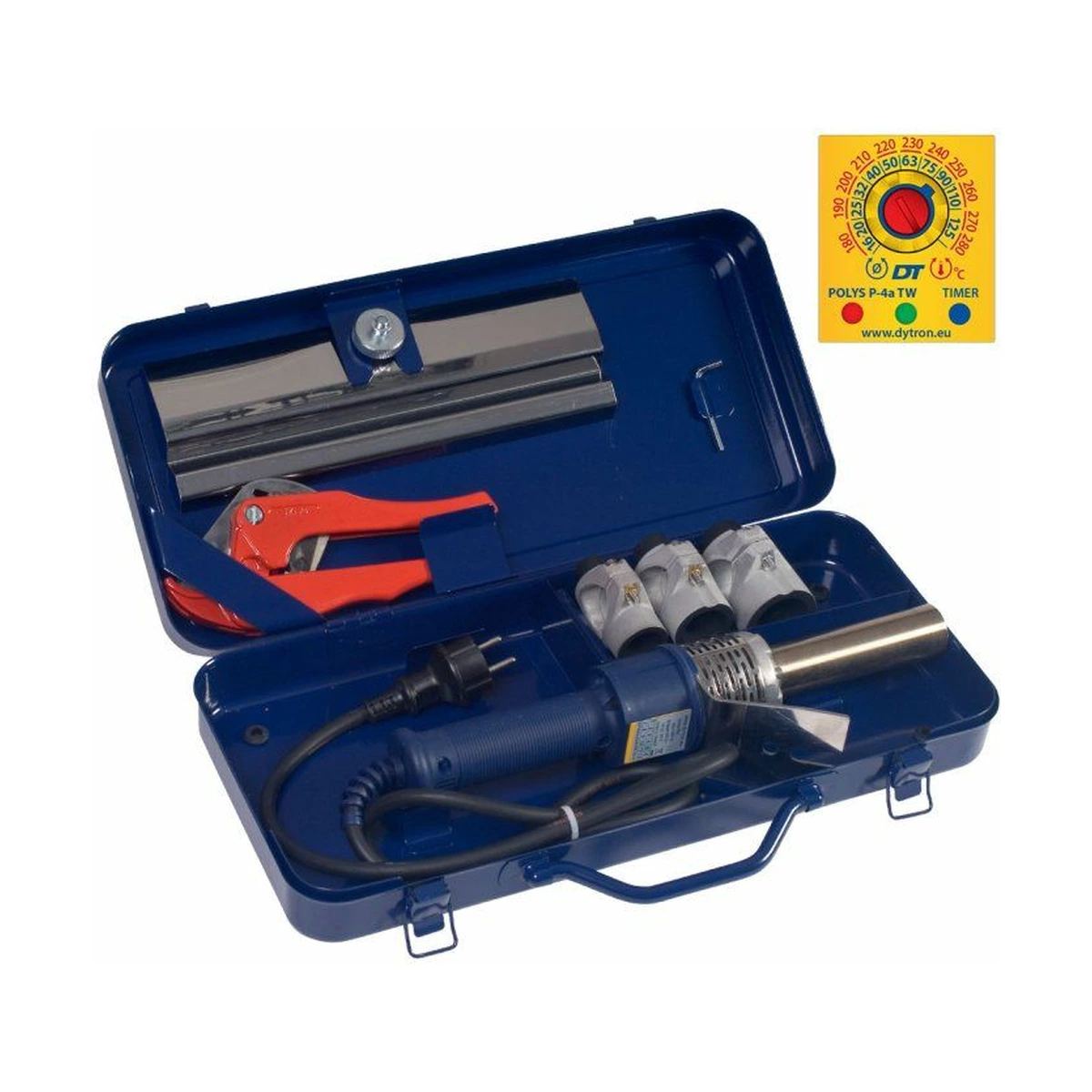 Комплект для сварки полипропиленовых труб Dytron Polys P-4a TraceWeld 650 Вт MINI, насадки 20-32 мм