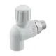Кран радиаторный угловой шаровой PP-R 20х1/2" Raftec RARV2001 DN20 PN25 латунь никелированная