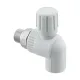 Кран радиаторный угловой шаровой PP-R 20х1/2" Raftec RARV2001 DN20 PN25 латунь никелированная