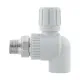 Кран радиаторный угловой шаровой PP-R 20х1/2" Raftec RARV2001 DN20 PN25 латунь никелированная