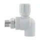 Кран радиаторный угловой шаровой PP-R 25х3/4" Raftec RARV2502 DN25 PN25 латунь никелированная