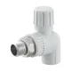 Кран радиаторный угловой шаровой PP-R 25х3/4" Raftec RARV2502 DN25 PN25 латунь никелированная