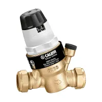 Редуктор давления горячей воды Caleffi 5350H 535040H 1/2″ с американками, до 80 °C, 1-6 бар, под манометр