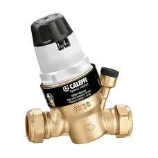 Редуктор давления горячей воды Caleffi 5350H 535050H 3/4″ с американками, до 80 °C, 1-6 бар, под манометр