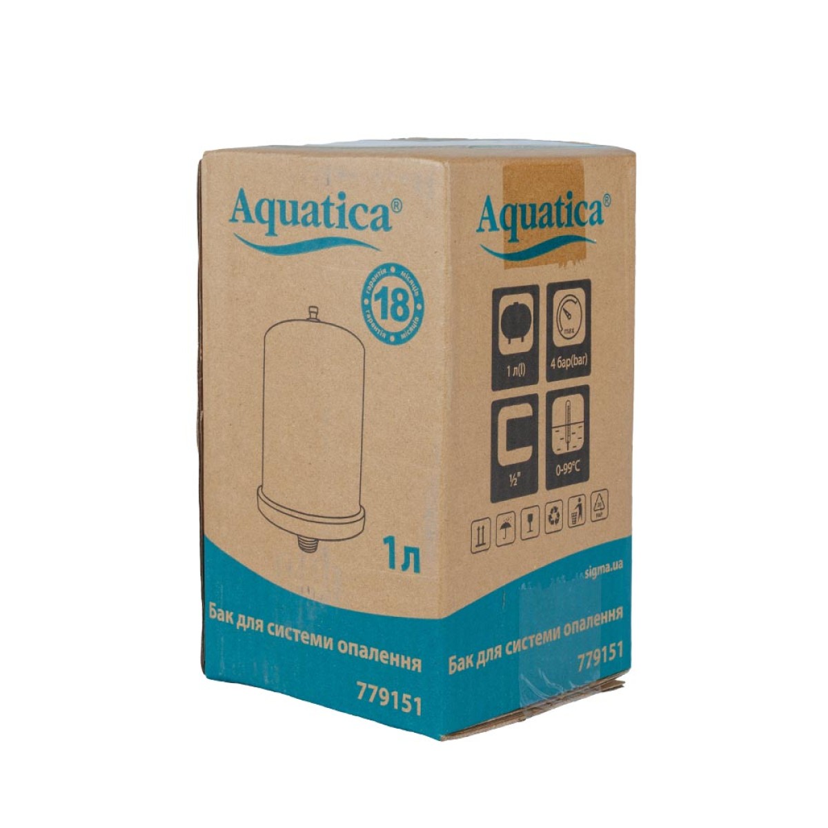 Расширительный бак для отопления Aquatica FTS1 1 л 4 бар ½"