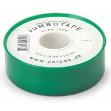 Стрічка PTFE Unipak Jumbotape Professional 15м × 19мм × 0,2мм (щільн. 0,6 г/см³)