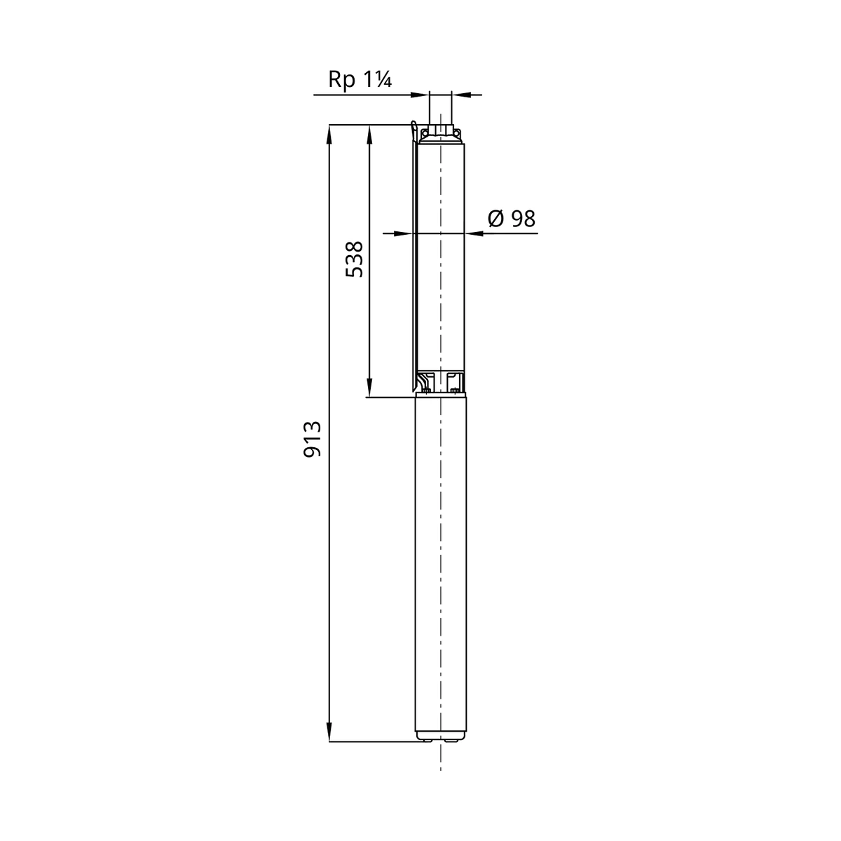 Скважинный насос 4" Wilo Sub TWU 4.04-18-EM-C с пусковым блоком, 1,5 кВт, 120 м