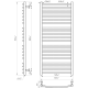 Полотенцесушитель водяной Mario INOX Феникс 1170x530/500 из полированной нержавеющей стали