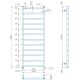 Полотенцесушитель водяной Mario INOX Флет 1170x430/400 черный матовый из нержавеющей стали