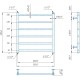 Рушникосушка водяна Mario INOX Флет 570x530/500 з полірованої нержавіючої сталі