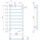 Полотенцесушитель водяной Mario INOX Флет 770x430/400 белый матовый из нержавеющей стали