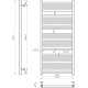 Полотенцесушитель водяной Mario INOX Гера 1170x530/500 черный матовый из нержавеющей стали