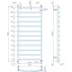 Полотенцесушитель водяной Mario INOX Классик 1170x530/500 белый глянцевый из нержавеющей стали