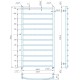 Полотенцесушитель водяной Mario INOX Классик 1170x630/600 из полированной нержавеющей стали
