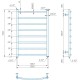 Полотенцесушитель водяной Mario INOX Классик 770x530/500 белый глянцевый из нержавеющей стали