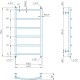 Полотенцесушитель водяной Mario INOX Классик HP 770x430/400 из полированной нержавеющей стали