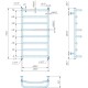Полотенцесушитель водяной Mario INOX Люкс 770x430/400 из полированной нержавеющей стали