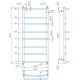 Полотенцесушитель водяной Mario INOX Люкс HP 1170x530/500 из полированной нержавеющей стали
