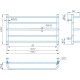 Рушникосушка водяна Mario INOX Люкс Сіті 430x770/740 з полірованої нержавіючої сталі