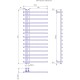 Полотенцесушитель водяной Mario INOX Марсель 1170x530/50 из полированной нержавеющей стали