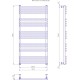 Полотенцесушитель водяной Mario INOX Премиум Турин 1090x530/500 из полированной нержавеющей стали