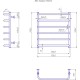 Полотенцесушитель водяной Mario INOX Стандарт 570x530/500 из полированной нержавеющей стали