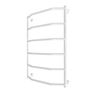 Полотенцесушитель водяной Mario INOX Трапеция 770x530/500 белый глянцевый из нержавеющей стали
